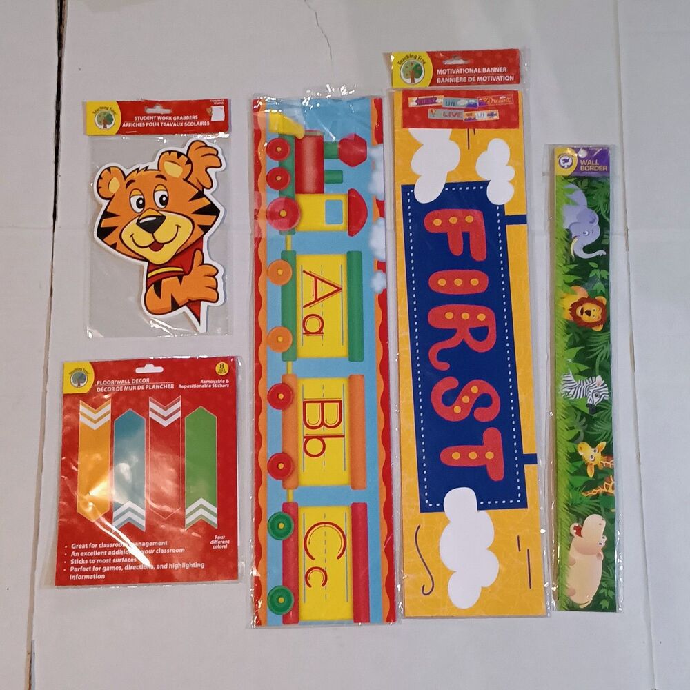 Teaching Tree Classroom Decor Lot of 5-Banners-Work Grabbers-Alphabet Border-NEW
